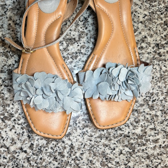 Born Tan and blue Floral Sandals - Picture 1 of 5